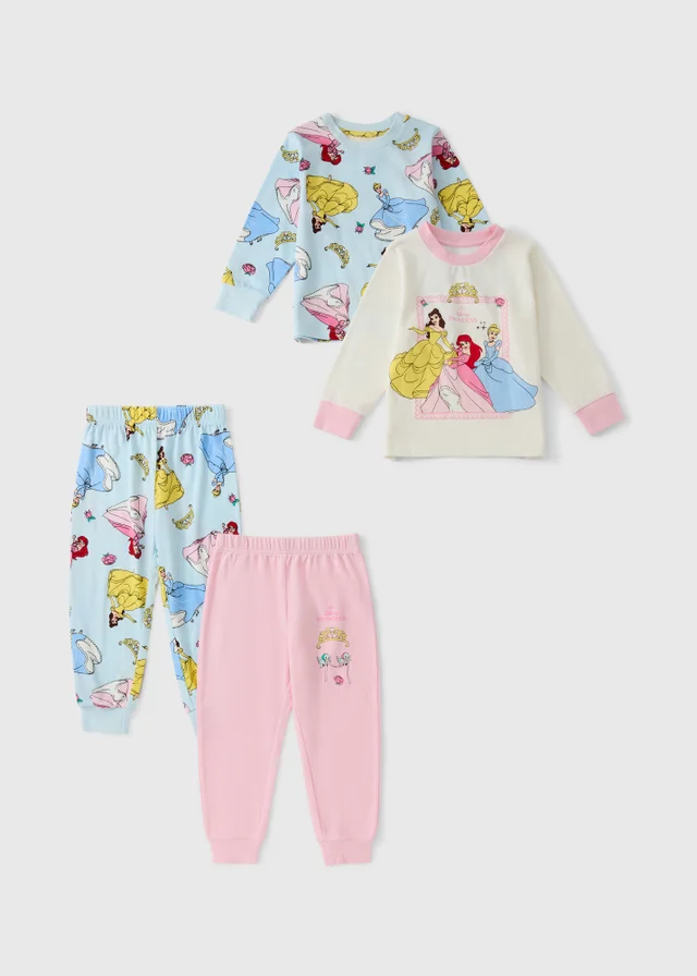 2 Pack Girls Disney Princess Pyjama Sets (3-9 yrs)
