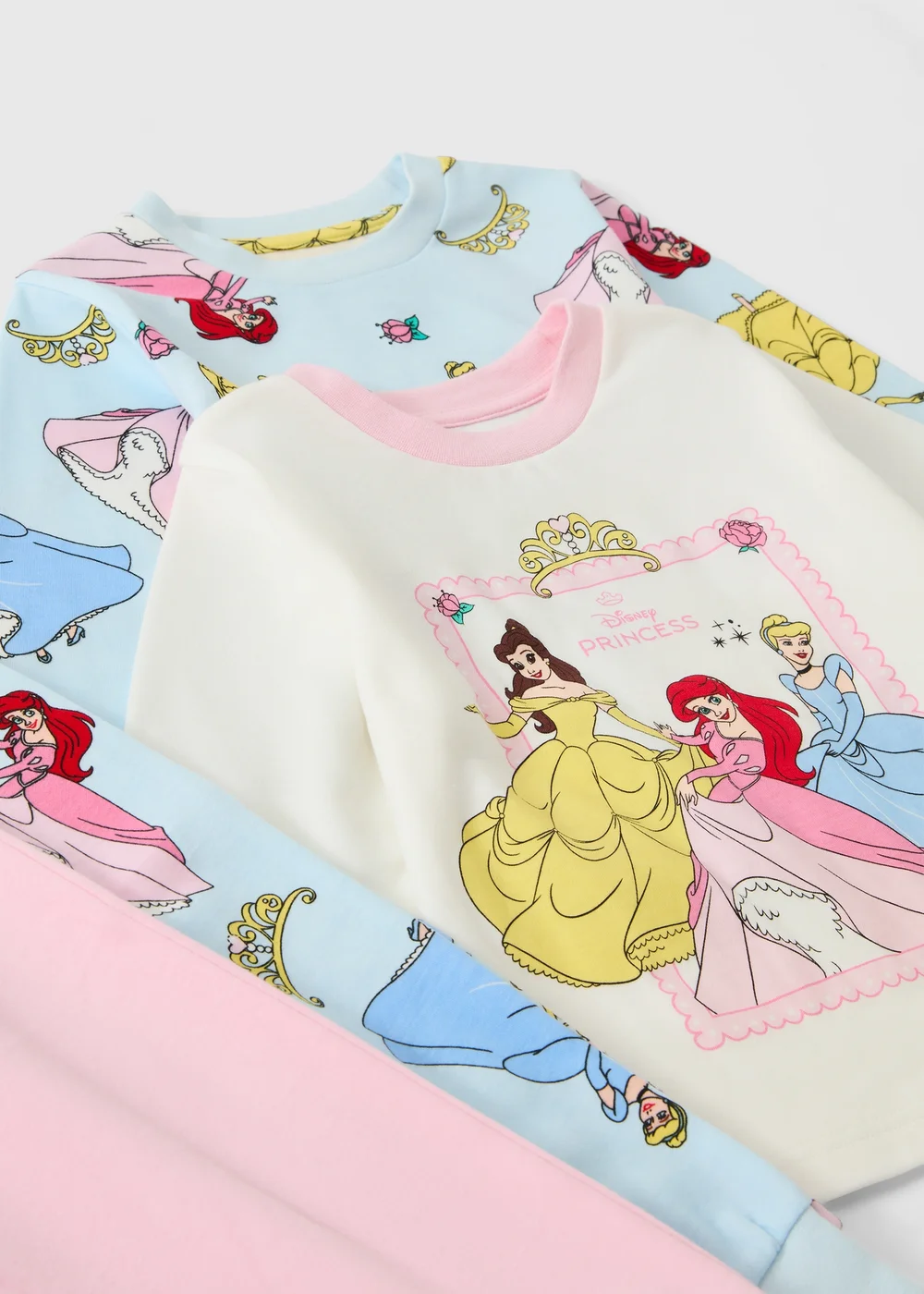2 Pack Girls Disney Princess Pyjama Sets (3-9 yrs) - 3 Yrs Image 2