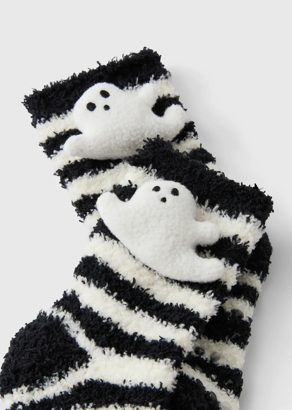 Kids Black Ghost Slipper Socks (Younger 6-Older 6.5) - 6-8.5 Image 2