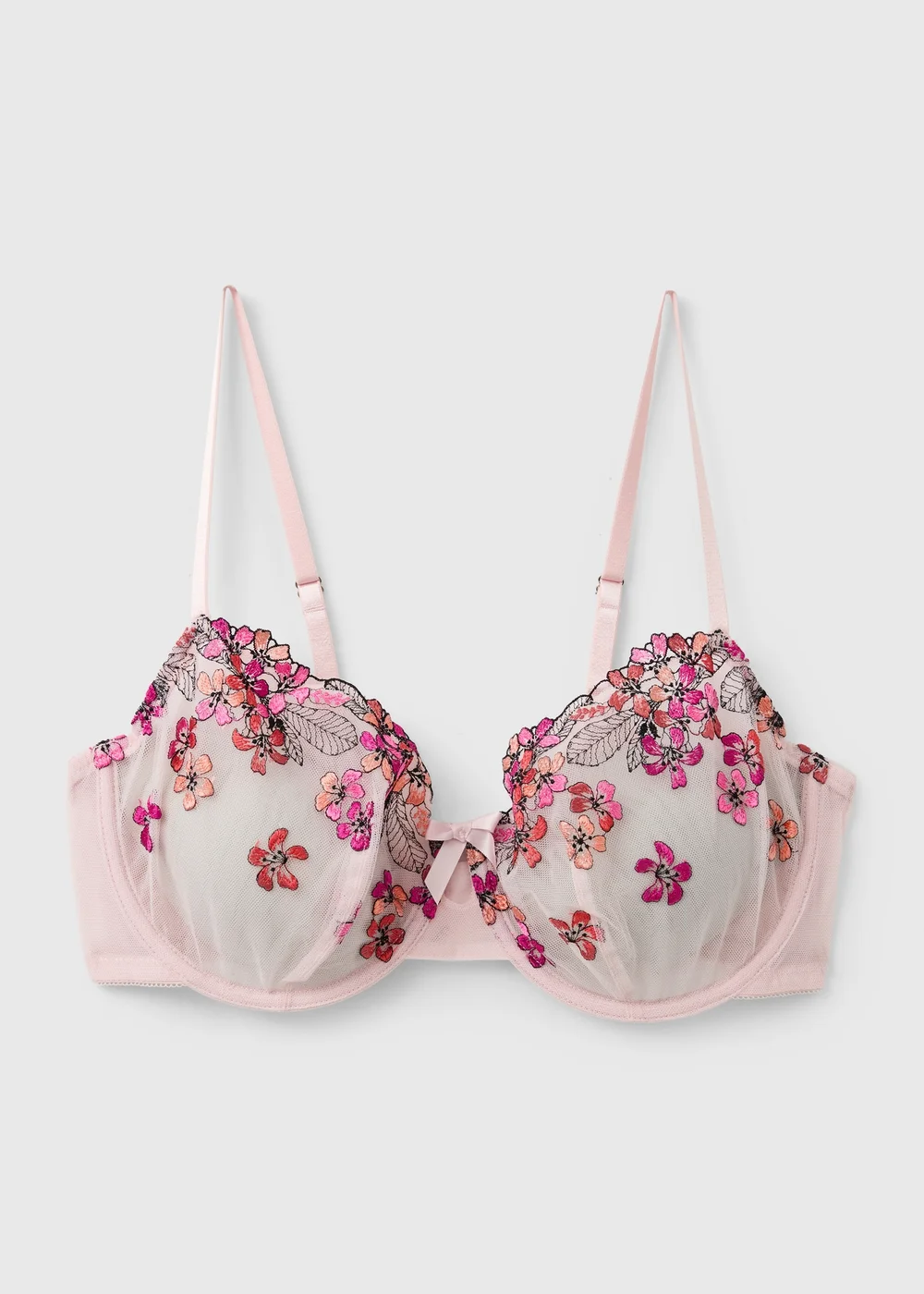 Pink Floral Co Ord Bra - 32DD Image 1