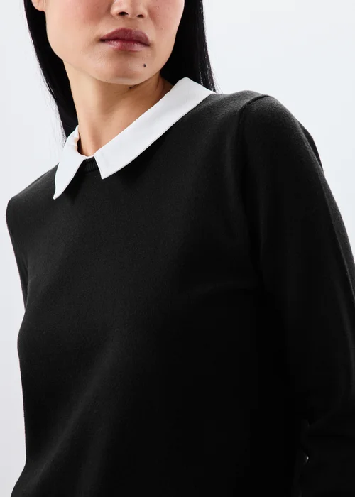 Black 2 in 1 Smart Shirt Jumper - 8 Image 3