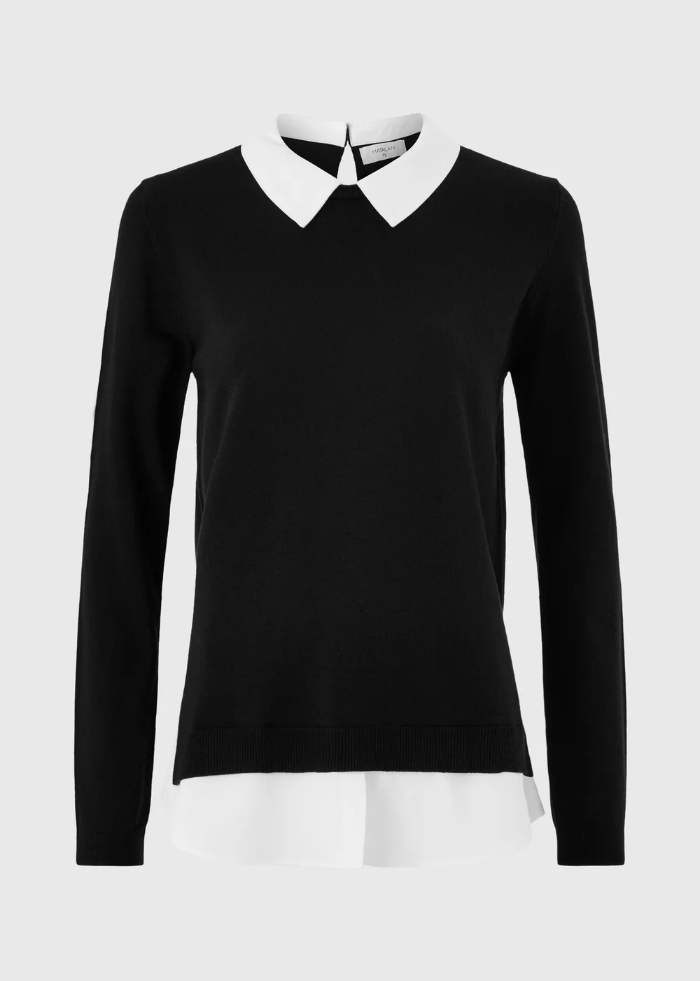 Black 2 in 1 Smart Shirt Jumper - 8 Image 4