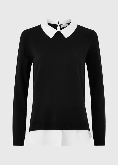 Black 2 in 1 Smart Shirt Jumper - 8 Image 4