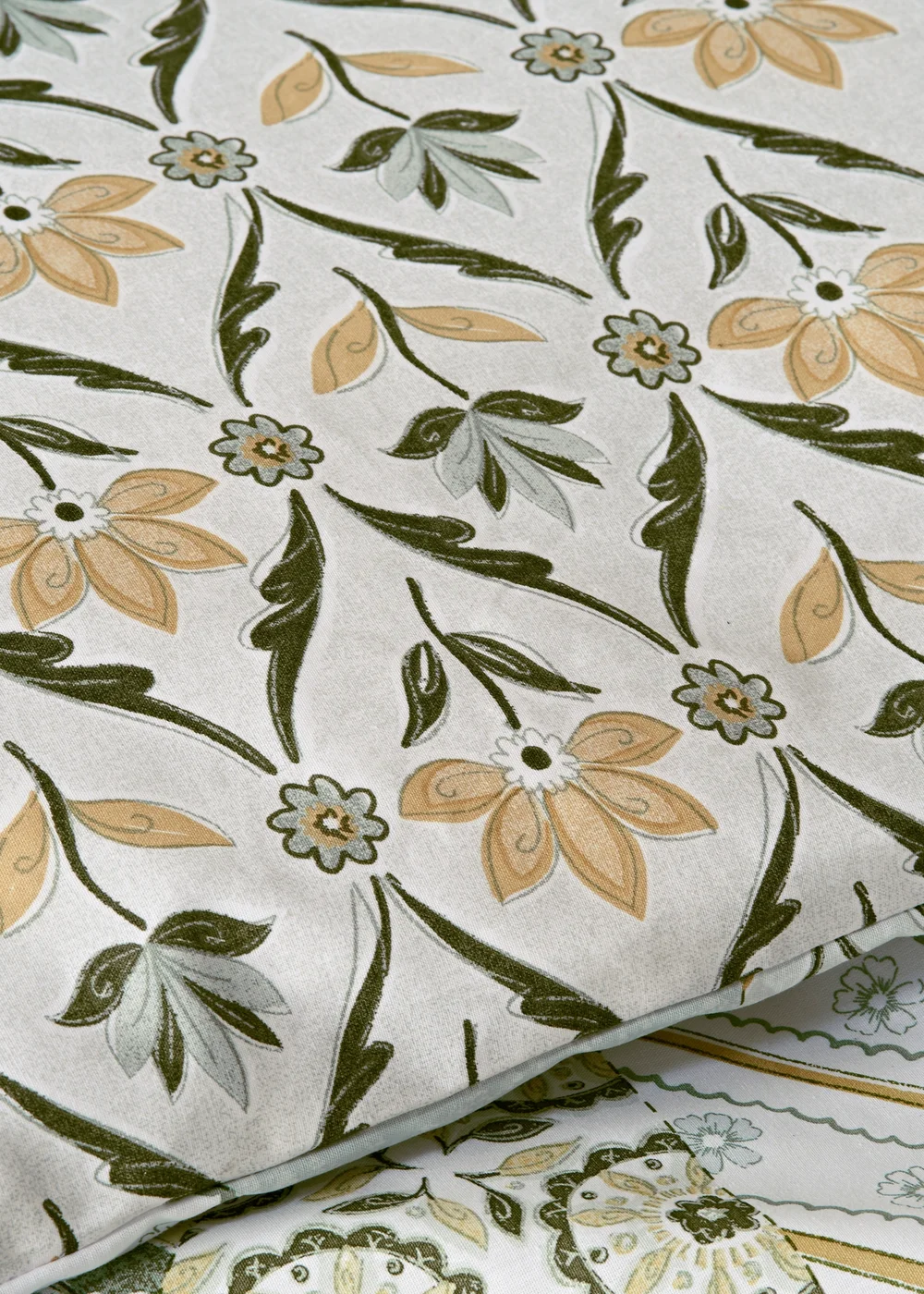 Green Floral Patch Work Duvet Set - Single Image 3