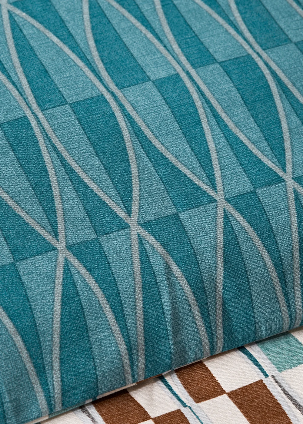 Blue Geometric Duvet Set - Single Image 3
