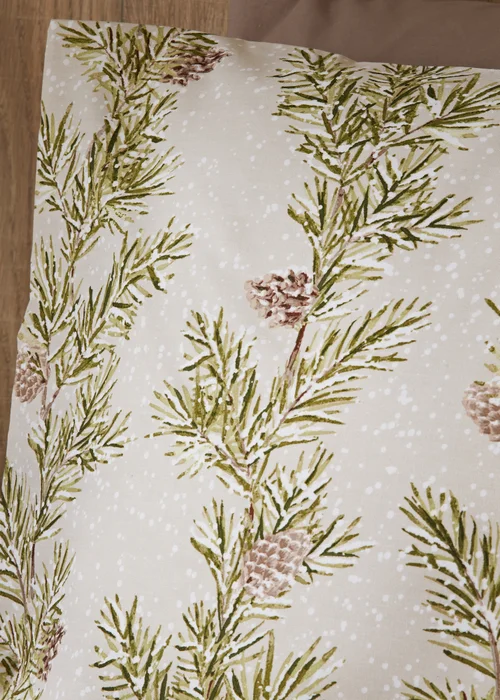 Cream Pinecone Foliage Duvet Set - Single Image 2