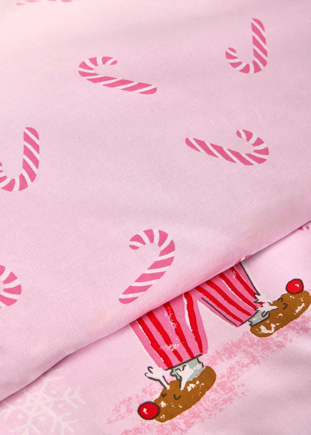 Pink Christmas Santa Duvet Set - Single Image 3