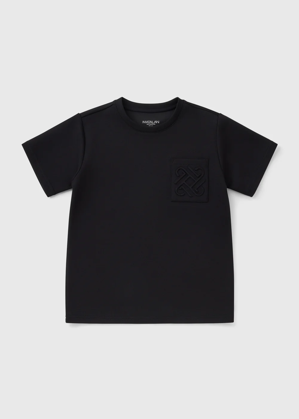 Boys Black Embossed Pocket T-Shirt (7-15yrs) - 7 Yrs Image 1