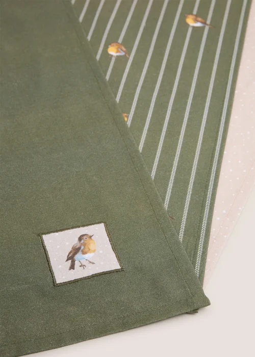 3 Pack Robin Tea Towels Image 2