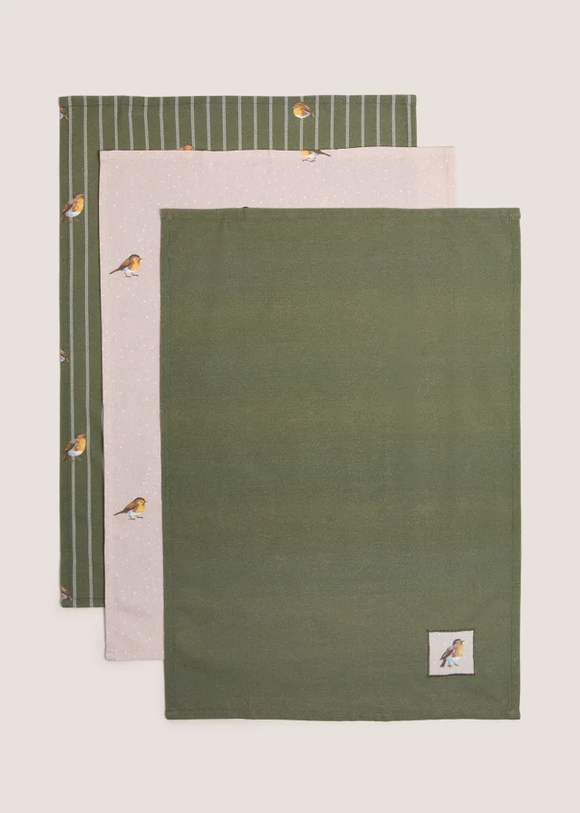 3 Pack Robin Tea Towels