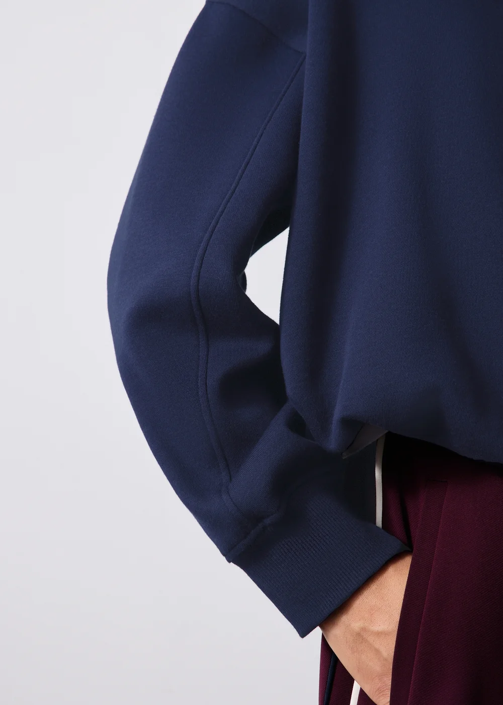 Navy Bubble Hem Sweatshirt - XS Image 3