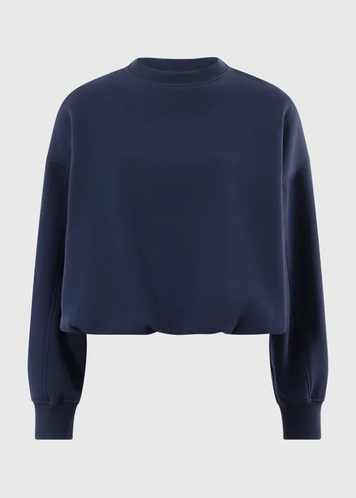 Navy Bubble Hem Sweatshirt - XS Image 5