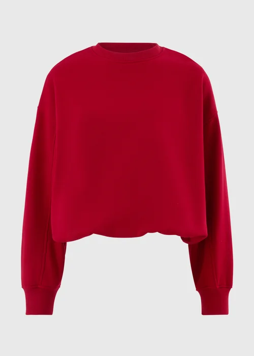 Red Bubble Hem Sweatshirt - S Image 5