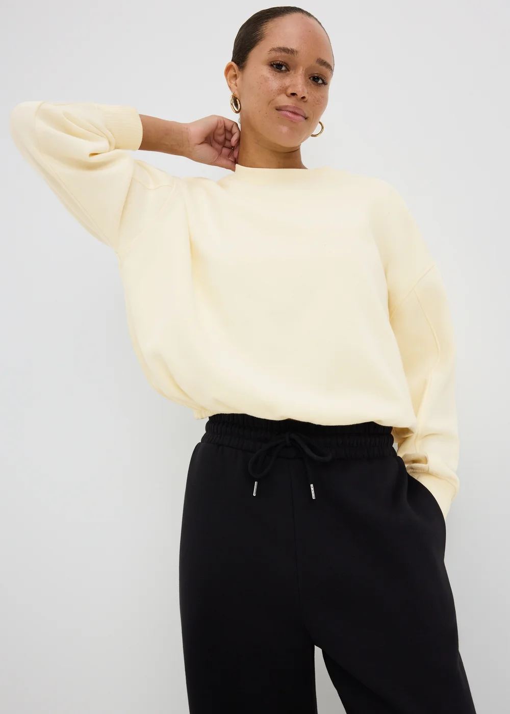Cream Bubble Hem Sweatshirt - XS Image 2
