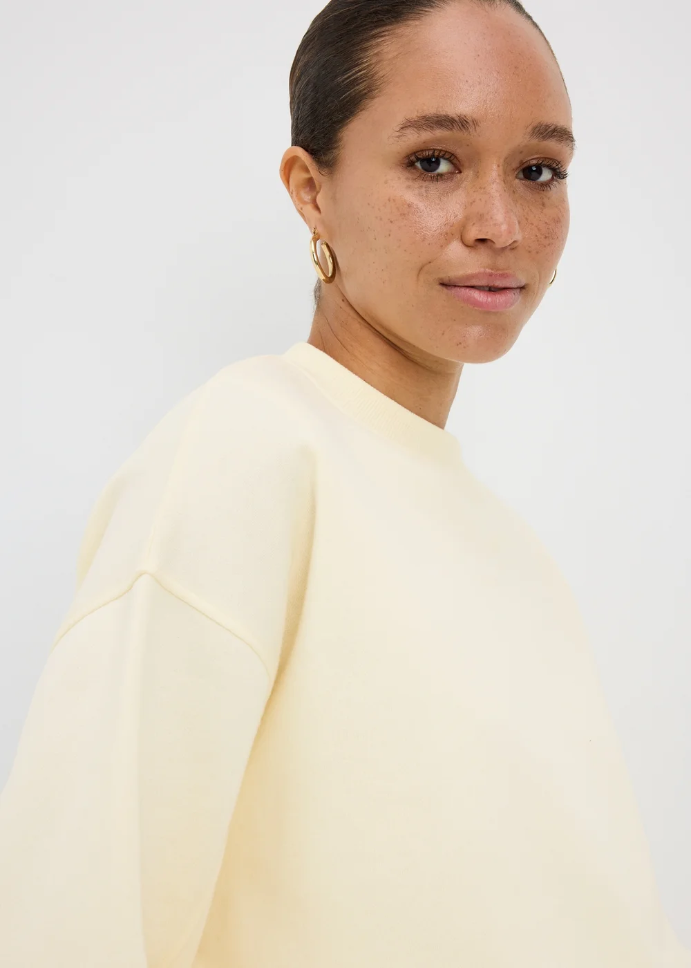 Cream Bubble Hem Sweatshirt - XS Image 3