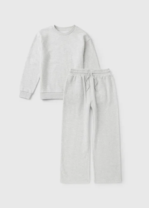 Boys Grey Marl Sweatshirt & Joggers Set (7-15yrs) - 7 Yrs Image 1