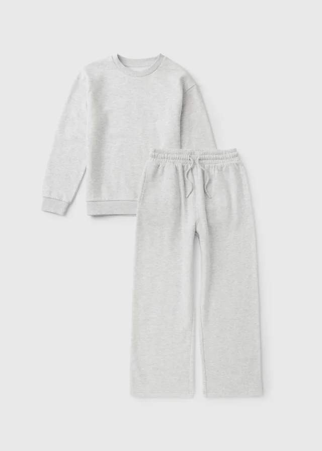 Boys Grey Marl Sweatshirt & Joggers Set (7-15yrs)