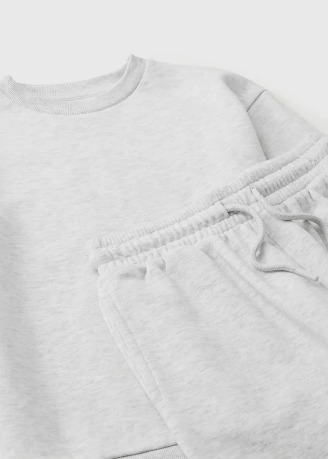 Boys Grey Marl Sweatshirt & Joggers Set (7-15yrs)