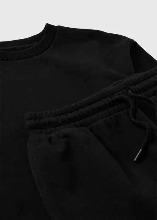Boys Black Sweatshirt & Jogging Bottoms Set (7-15yrs) - 7 Yrs Image 2