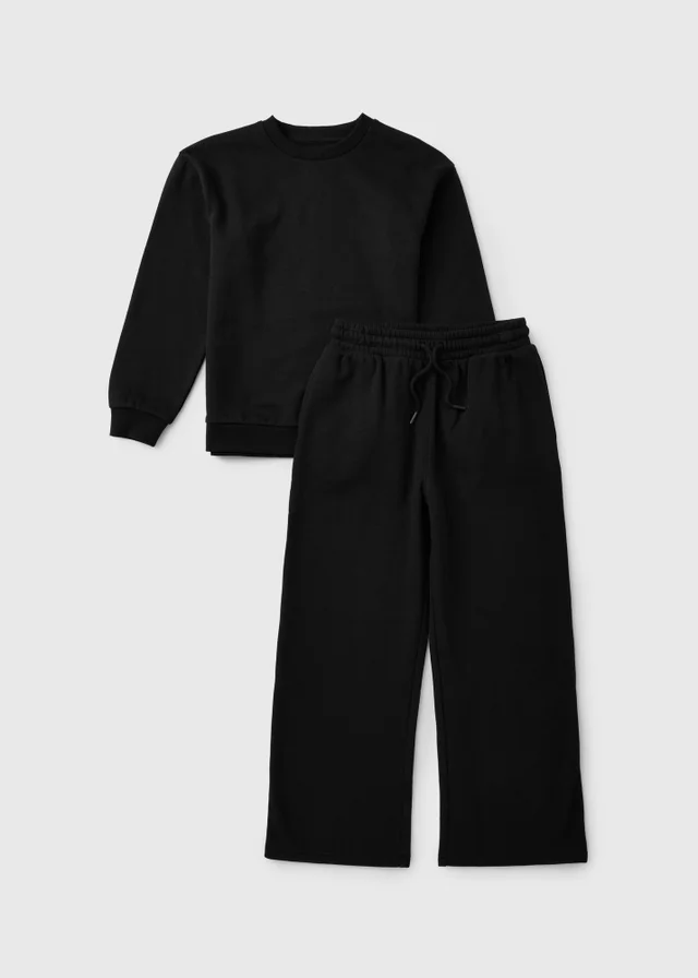 Boys Black Sweatshirt & Jogging Bottoms Set (7-15yrs)