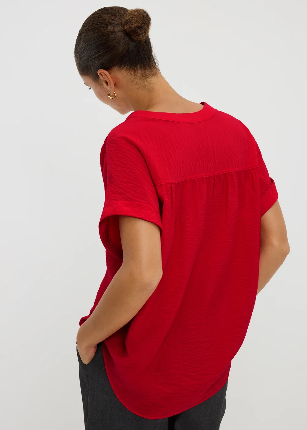Red Popover Blouse - 8 Image 2