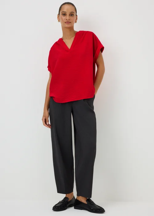 Red Popover Blouse - 8 Image 1