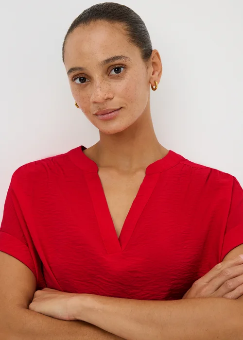 Red Popover Blouse - 8 Image 3