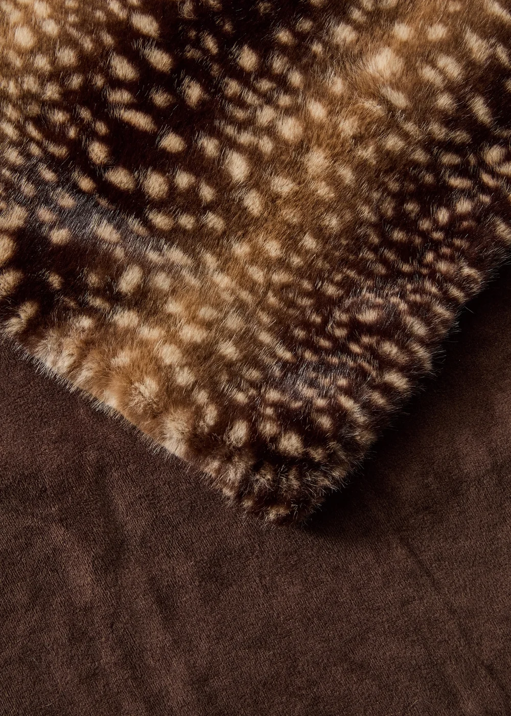 Brown Animal Print Faux Fur Throw Image 2
