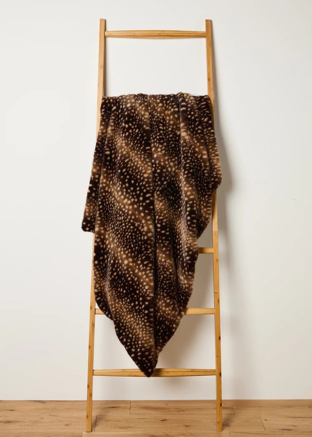 Brown Animal Print Faux Fur Throw Image 1