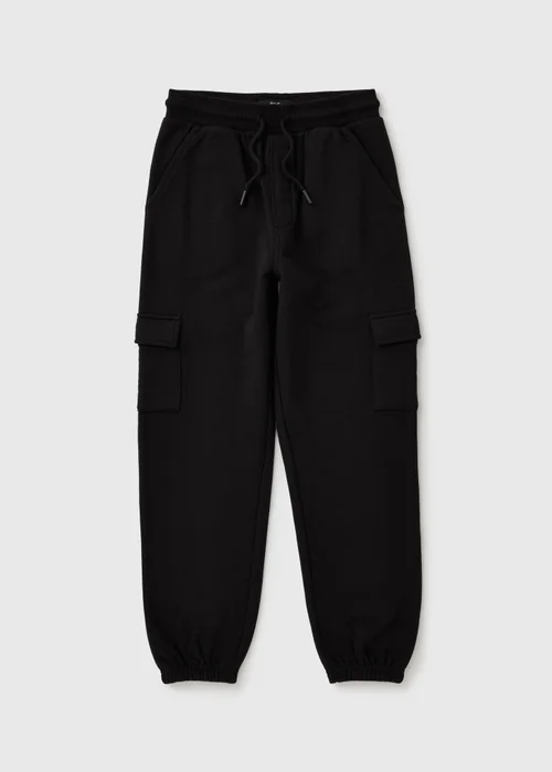 Boys Black Cargo Joggers (7-15yrs) - 7 Yrs Image 1