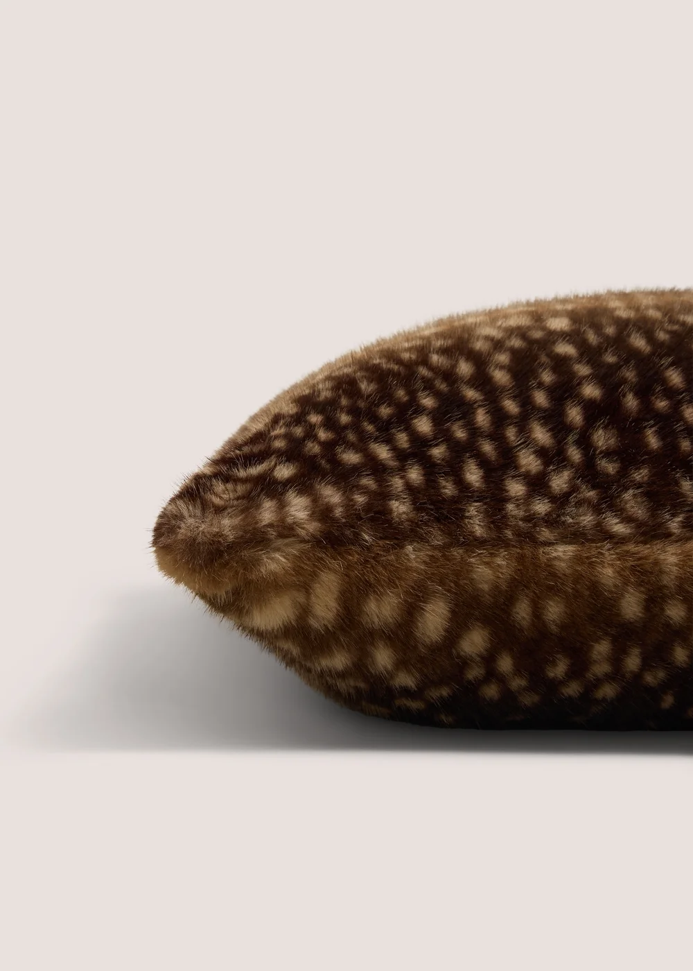 Deer Print Faux Fur Cushion Image 2
