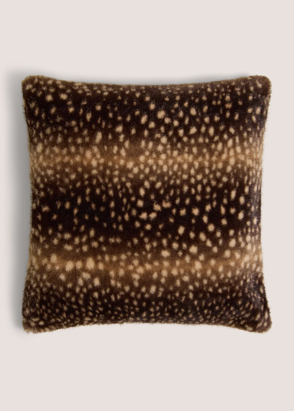 Deer Print Faux Fur Cushion Image 1