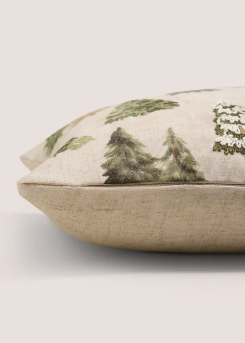 Cream Christmas Tree Cushion Image 2