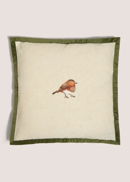 Cream Robin Oxford Edge Cushion Image 1