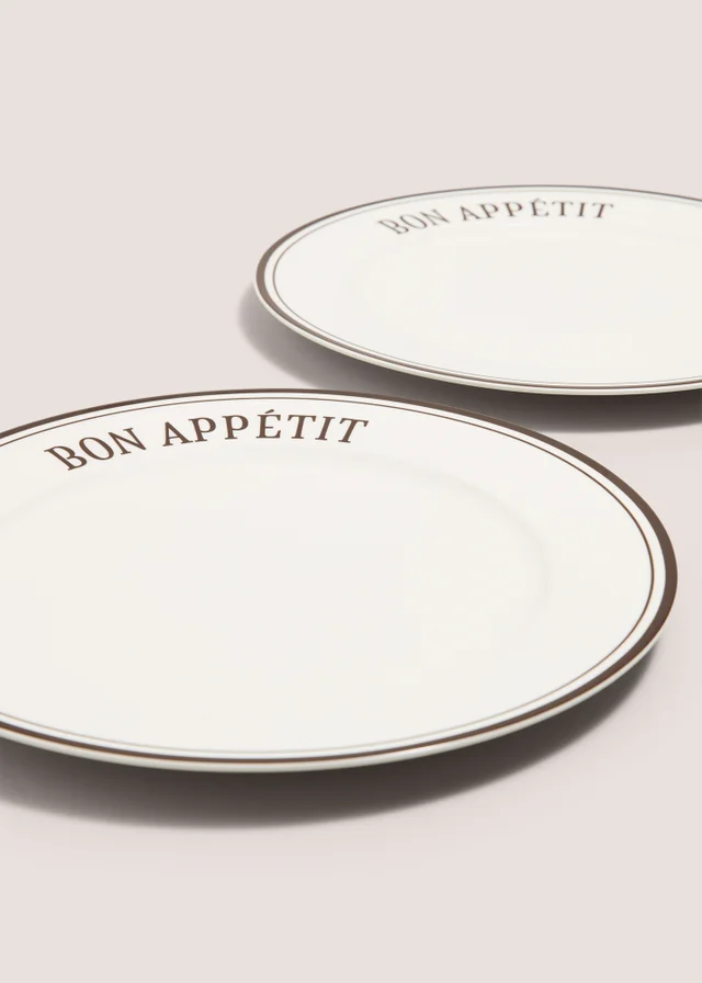2 Pack Brown Bon Appetit Dinner Plates