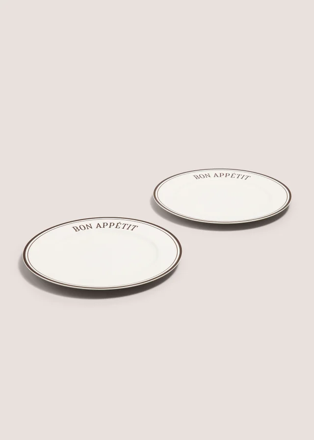 2 Pack Brown Bon Appetit Dinner Plates
