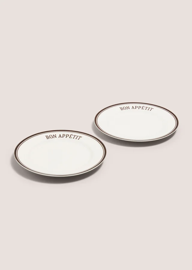 2 Pack Brown Bon Appetit Side Plates