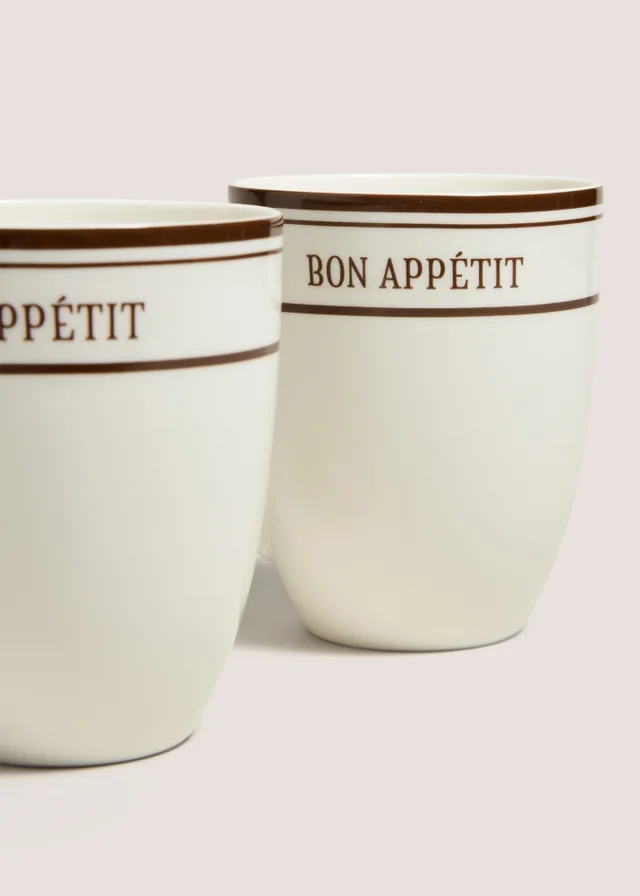 2 Pack Bon Appetit Mugs