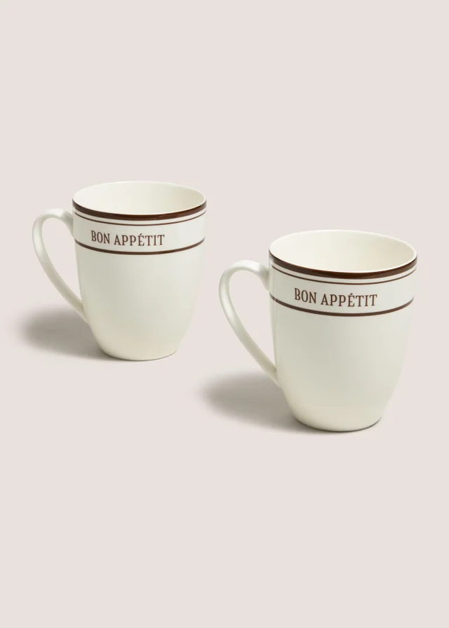 2 Pack Bon Appetit Mugs