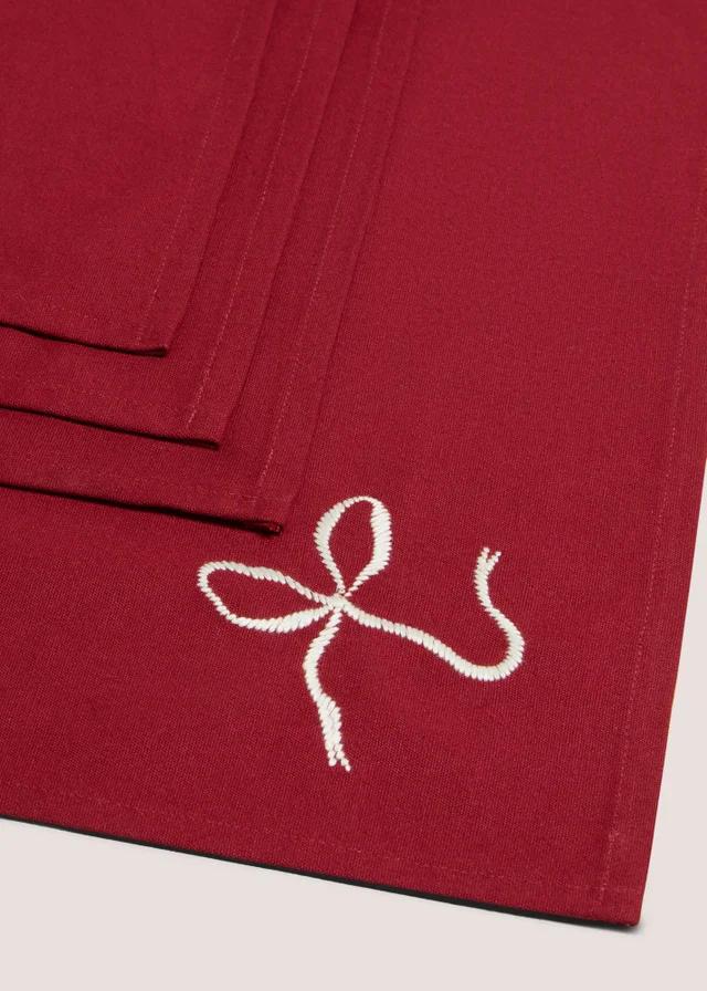 4 Pack Bow Napkins
