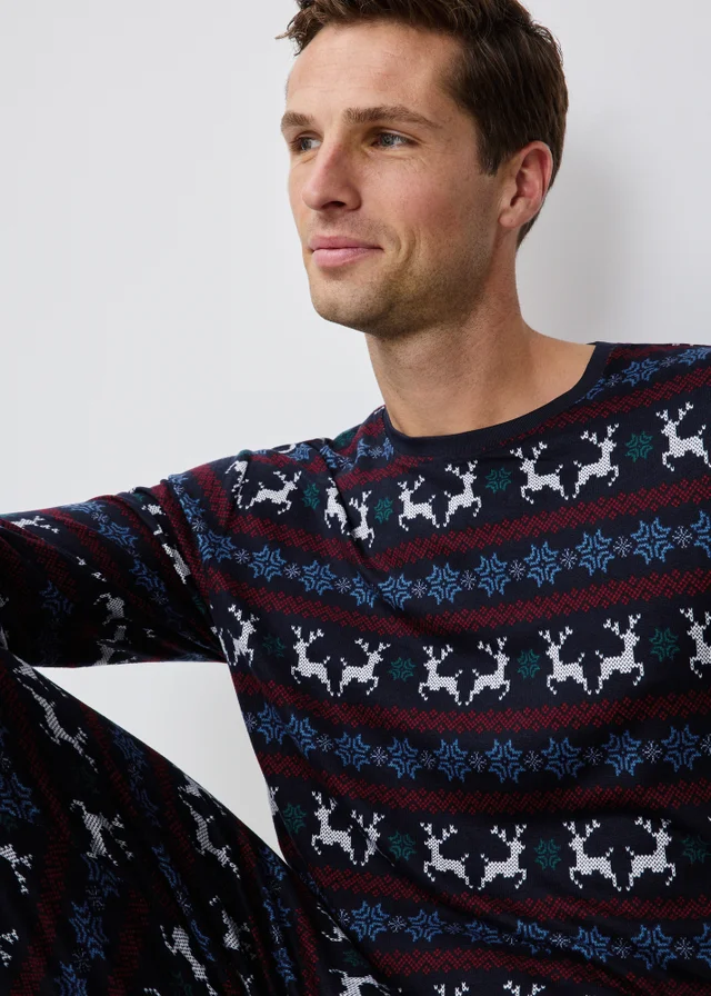 Navy Fairisle Christmas Matching Family Christmas Pyjamas