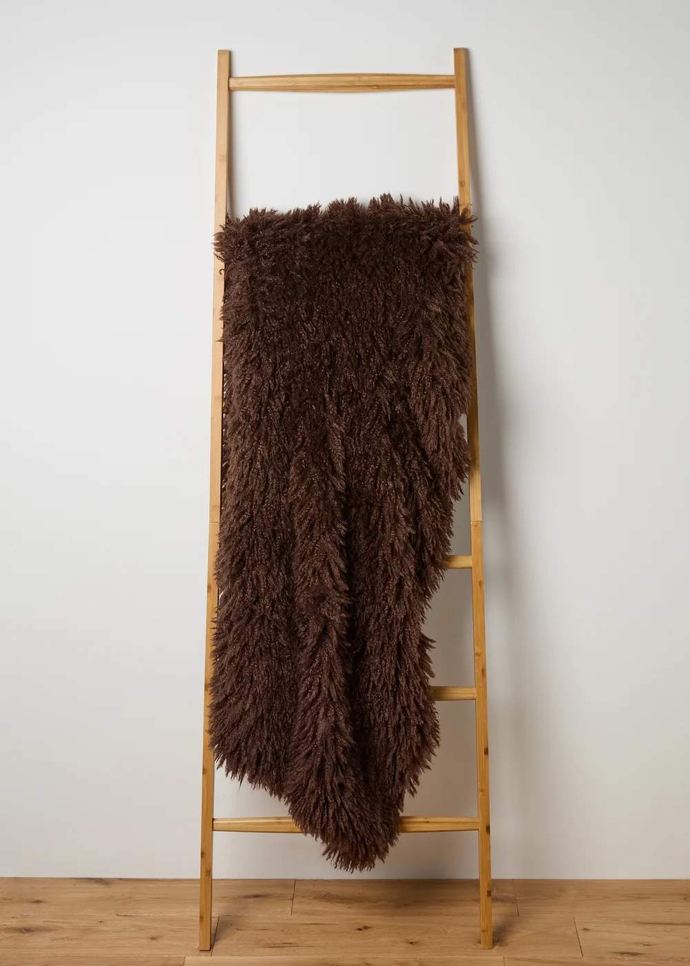 Brown Faux Fur Throw Image 1