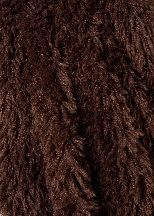 Brown Faux Fur Throw Image 2
