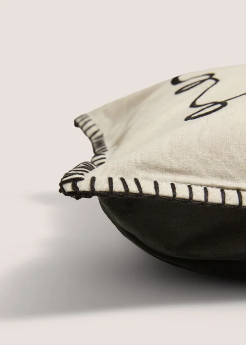 Black Christmas Bow Cushion Image 2