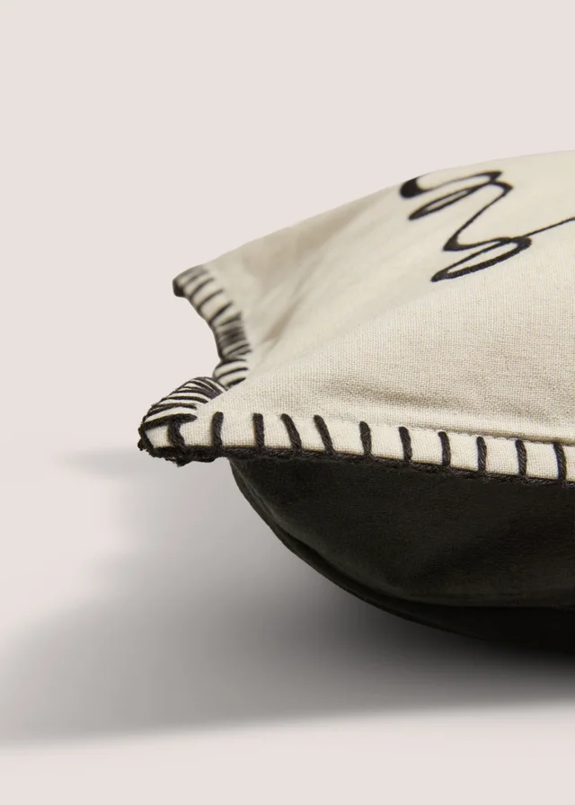 Black Christmas Bow Cushion