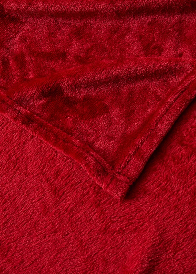 Red Plain Throw