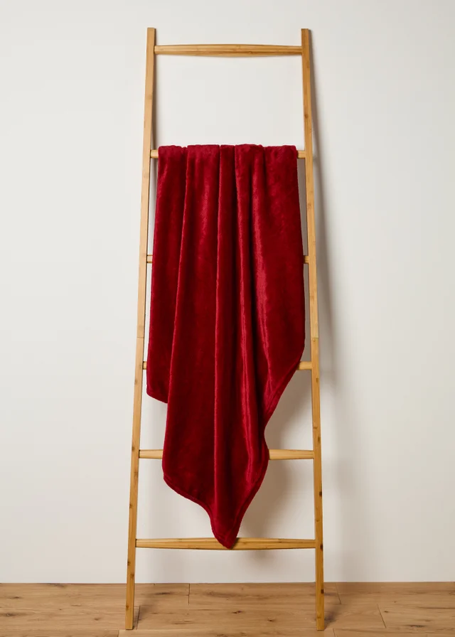 Red Plain Throw