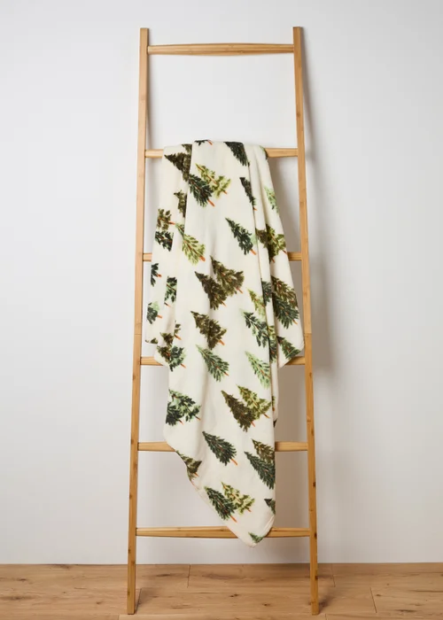 Christmas Tree Fleece Throw Image 1