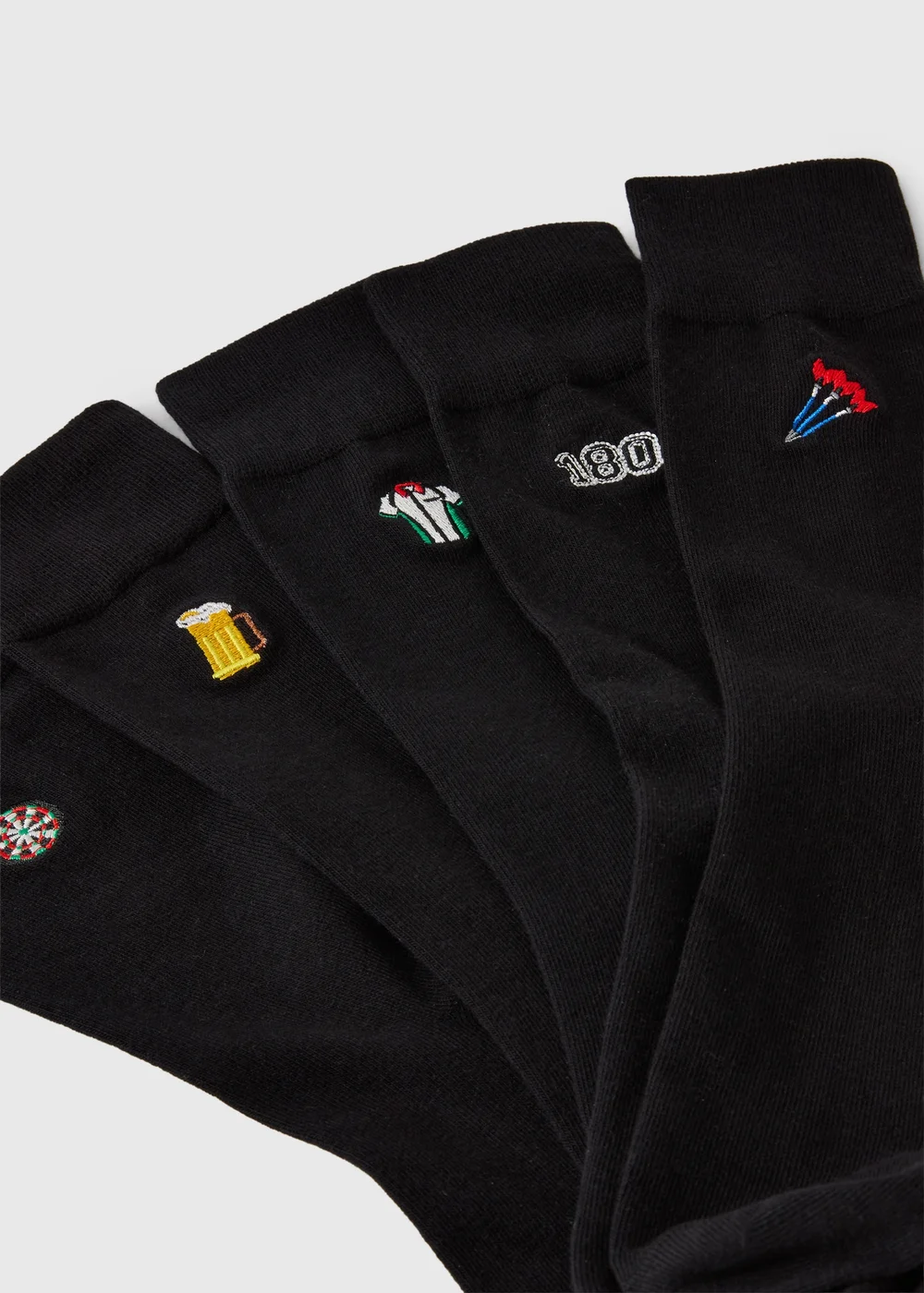 5 Pack Darts Embroided Socks - 6-8.5 Image 2