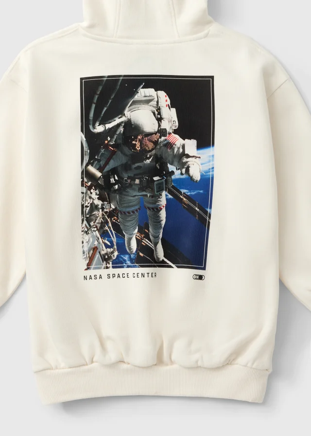 Kids Nasa Cream Astronaut Print Hoodie (4-13yrs)